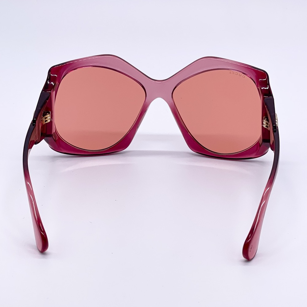 NEW GUCCI GG0875S 003 OVERSIZED PINK WOMEN SUNGLASSES GUCCI - Picture 10 of 16